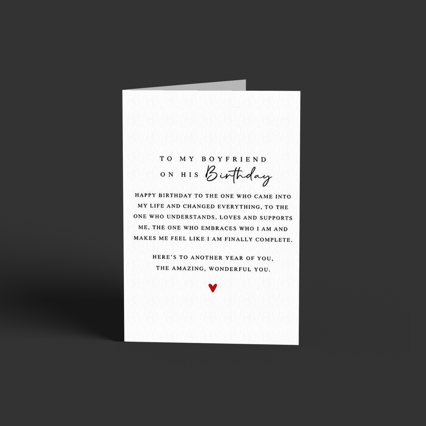 Boyfriend card